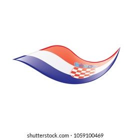 Croatia flag, vector illustration