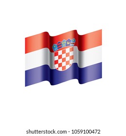 Croatia flag, vector illustration