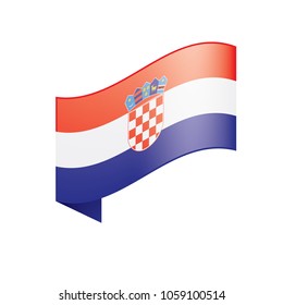 Croatia flag, vector illustration