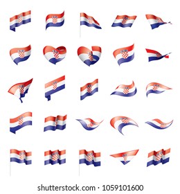 Croatia flag, vector illustration