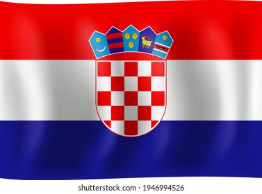 Croatia Flag Vector Illustration. Banner. Flag Logo. Flag Vector. Flags Of The World. Flag Of Independence Day. Abstract Vector Illustration Eps.10