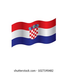Croatia flag, vector illustration on a white background