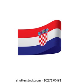Croatia flag, vector illustration on a white background