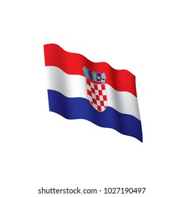 Croatia flag, vector illustration on a white background