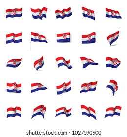 Croatia flag, vector illustration on a white background