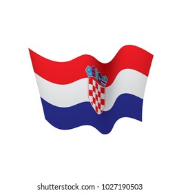 Croatia flag, vector illustration on a white background