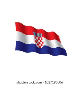 Croatia flag, vector illustration on a white background