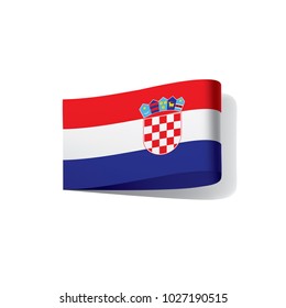 Croatia flag, vector illustration on a white background