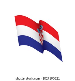 Croatia flag, vector illustration on a white background