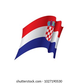 Croatia flag, vector illustration on a white background