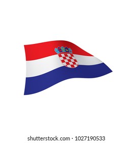 Croatia flag, vector illustration on a white background