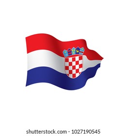 Croatia flag, vector illustration on a white background