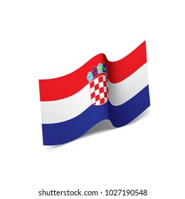 Croatia flag, vector illustration on a white background