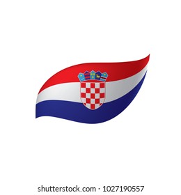 Croatia flag, vector illustration on a white background