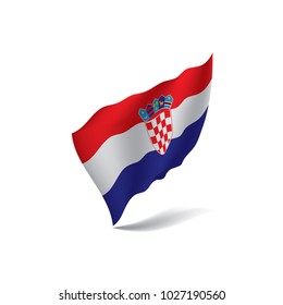 Croatia flag, vector illustration on a white background