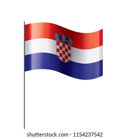 Croatia flag, vector illustration on a white background
