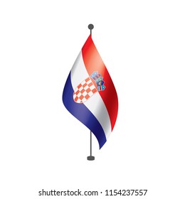 Croatia flag, vector illustration on a white background