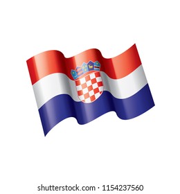 Croatia flag, vector illustration on a white background