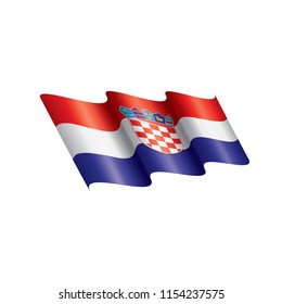 Croatia flag, vector illustration on a white background