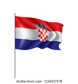 Croatia flag, vector illustration on a white background