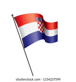Croatia flag, vector illustration on a white background