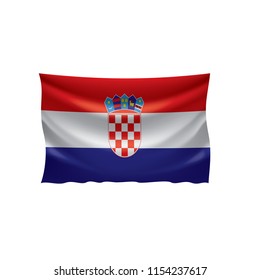 Croatia flag, vector illustration on a white background