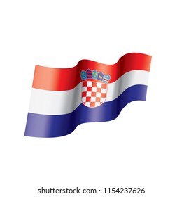 Croatia flag, vector illustration on a white background