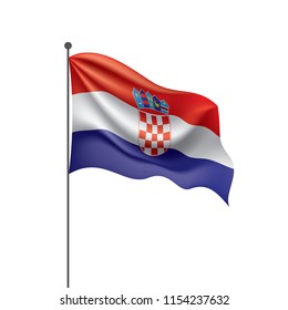 Croatia flag, vector illustration on a white background