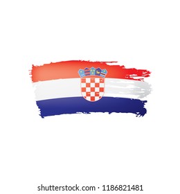 Croatia flag, vector illustration on a white background.