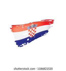 Croatia flag, vector illustration on a white background.