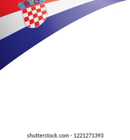 Croatia flag, vector illustration on a white background