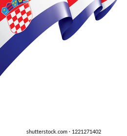 Croatia flag, vector illustration on a white background