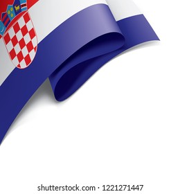 Croatia flag, vector illustration on a white background