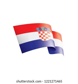 Croatia flag, vector illustration on a white background