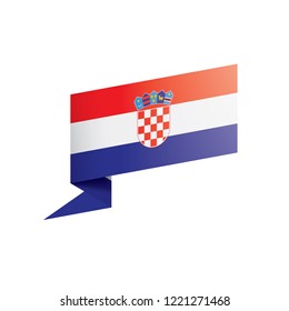 Croatia flag, vector illustration on a white background