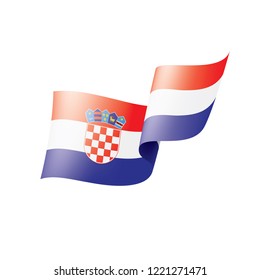 Croatia flag, vector illustration on a white background