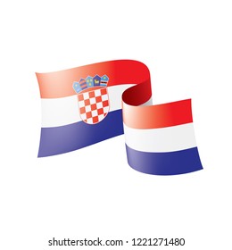 Croatia flag, vector illustration on a white background