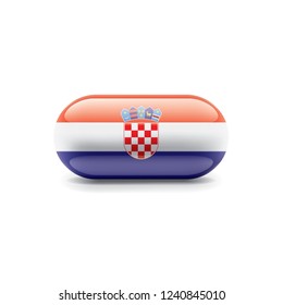 Croatia flag, vector illustration on a white background
