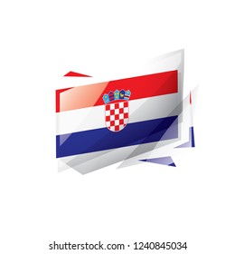 Croatia flag, vector illustration on a white background