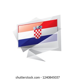 Croatia flag, vector illustration on a white background