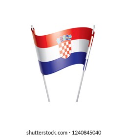 Croatia flag, vector illustration on a white background