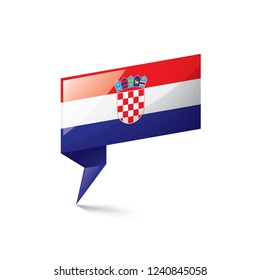 Croatia flag, vector illustration on a white background