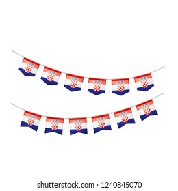 Croatia flag, vector illustration on a white background