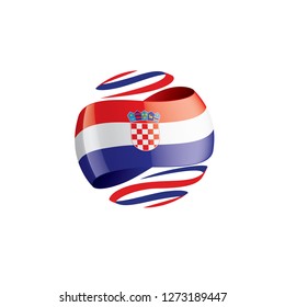 Croatia flag, vector illustration on a white background