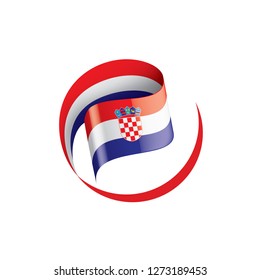 Croatia flag, vector illustration on a white background