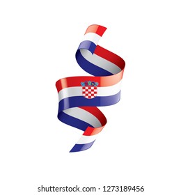 Croatia flag, vector illustration on a white background