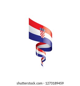 Croatia flag, vector illustration on a white background