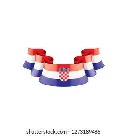 Croatia flag, vector illustration on a white background
