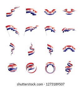 Croatia flag, vector illustration on a white background