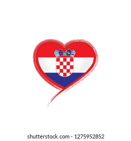 Croatia flag, vector illustration on a white background